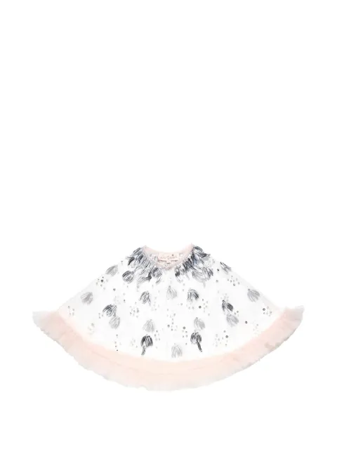 Tutu Du Monde sequin-embellished ruffled cape