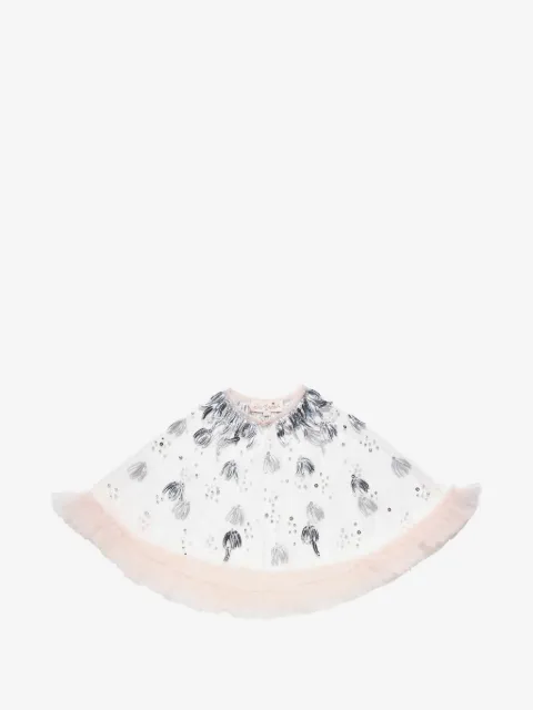 Tutu Du Monde sequin-embellished ruffled cape