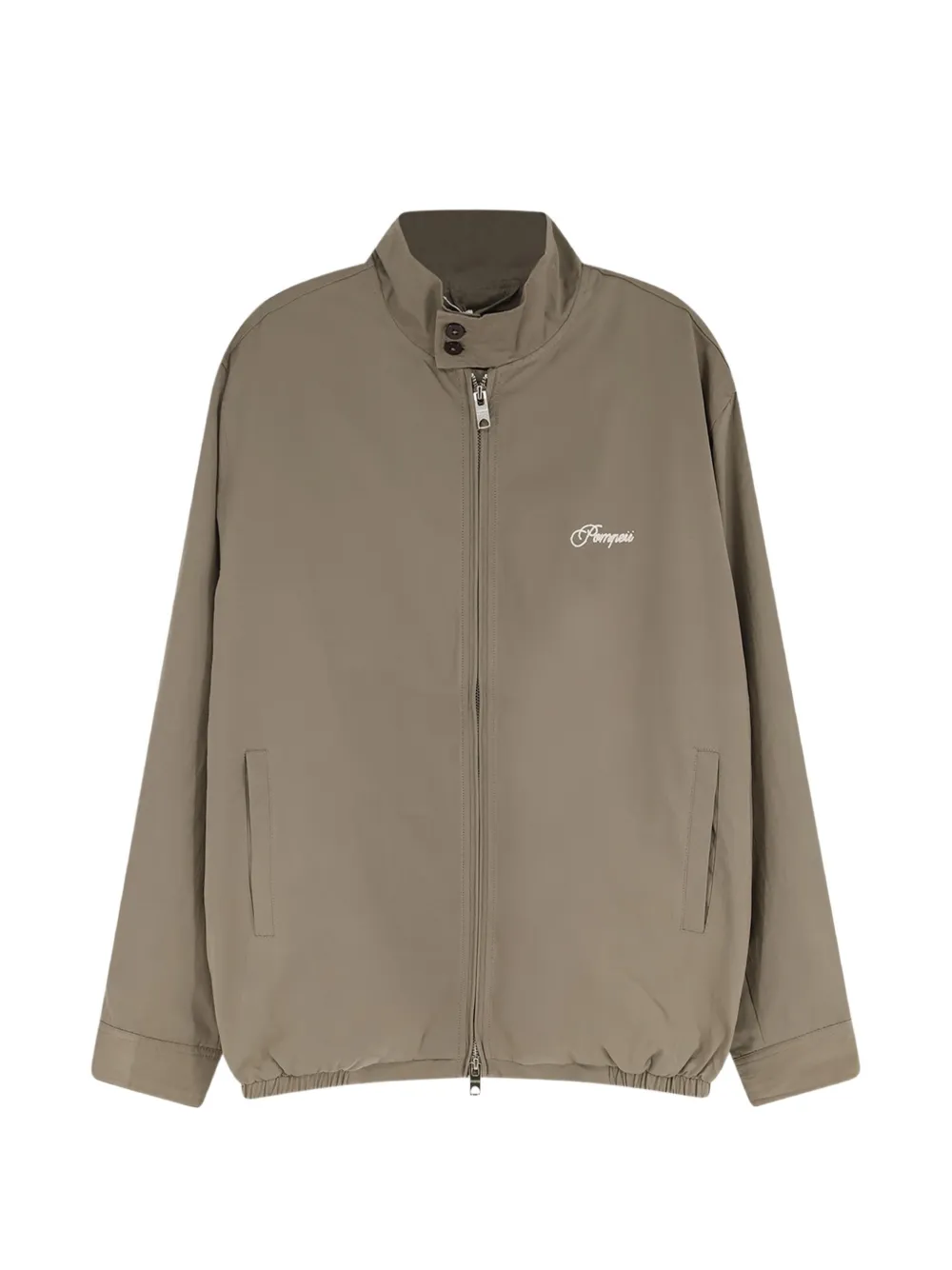 POMPEII high-neck logo-embroidered jacket - Verde