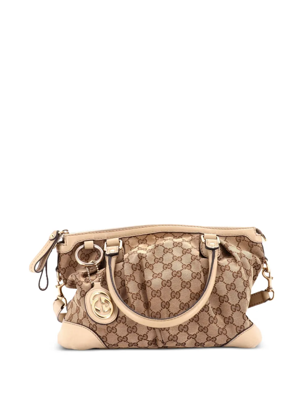 Gucci Pre-Owned Große Sukey Handtasche aus GG Canvas - Braun
