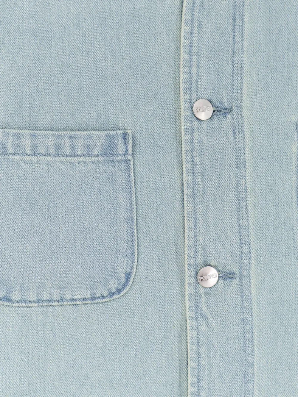 Pompeii Button-up Cotton Jacket In Blue