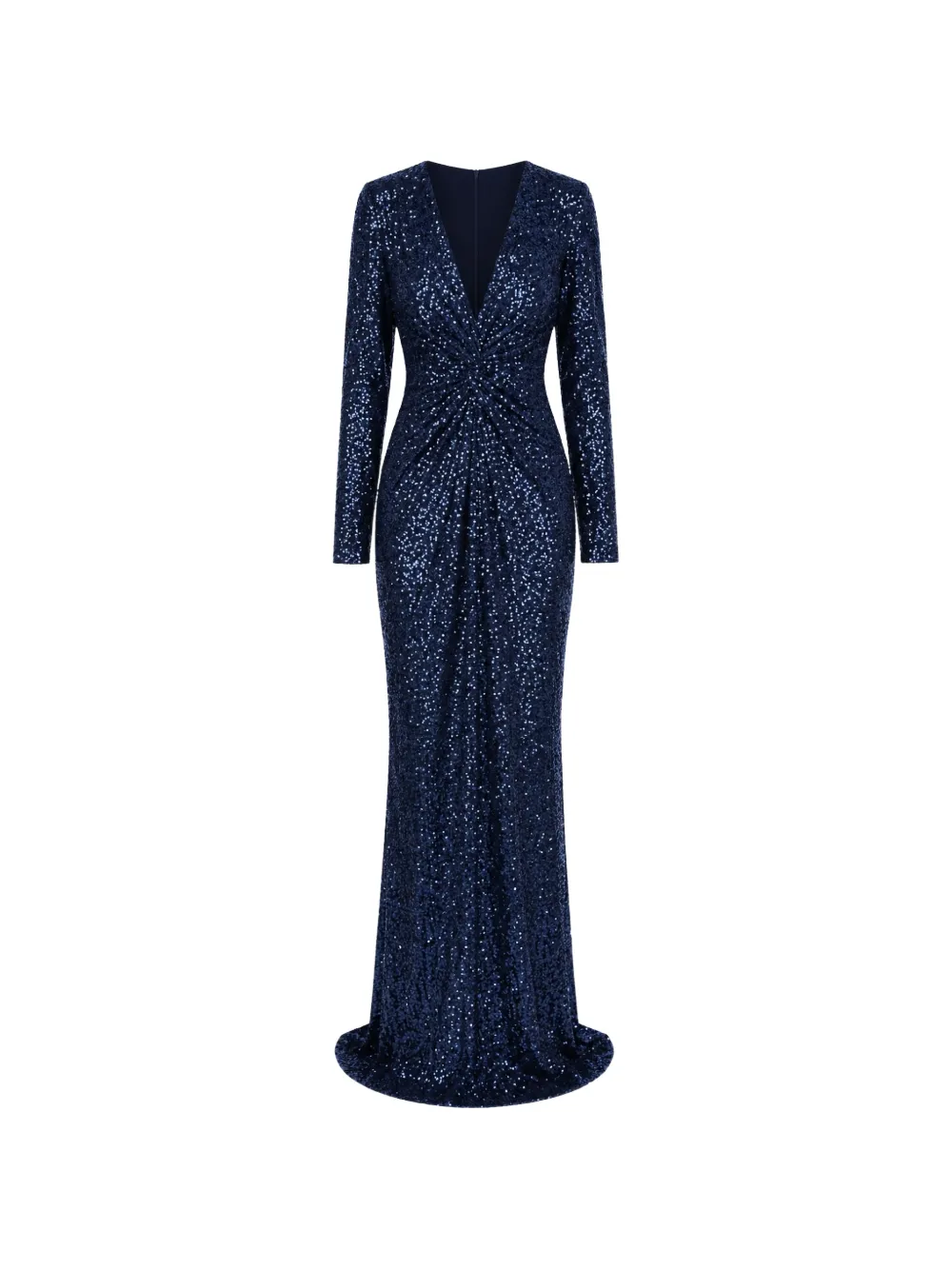 Roserry Sequin-embellished V-neck Dress In Blue