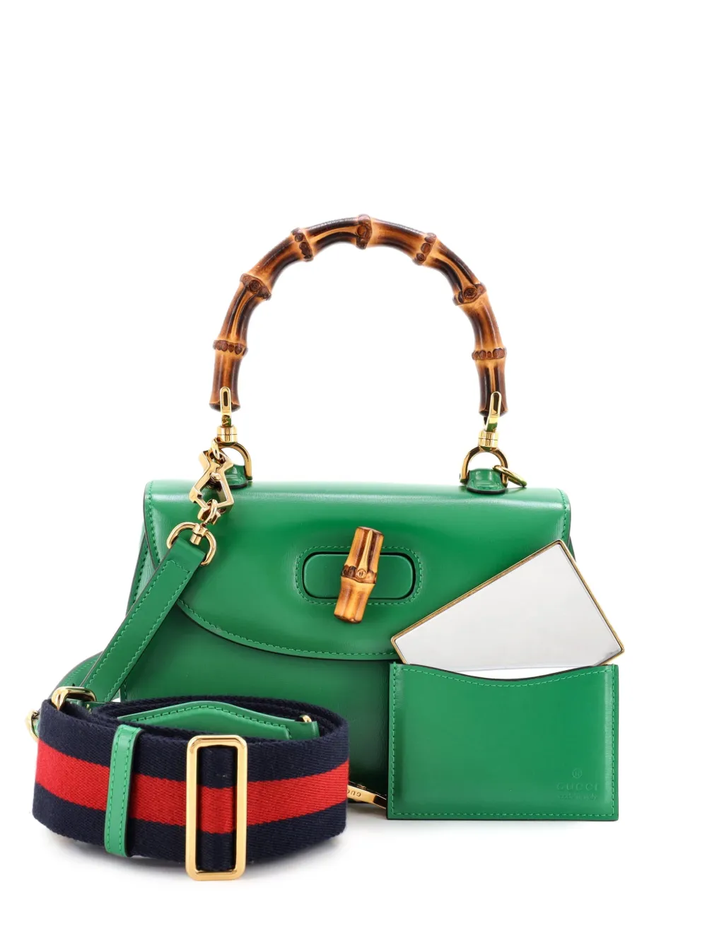 Gucci Pre-Owned Bamboo 1947 Top Handle Bag Leather Small satchel - Grün