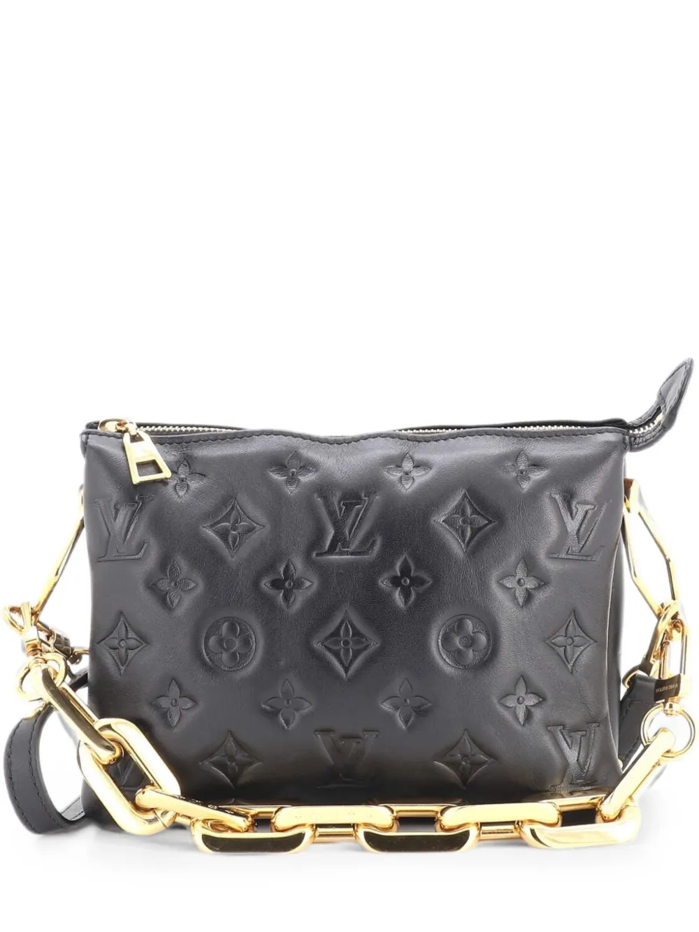 Louis Vuitton Pre-Owned Coussin Bag Monogram Embossed Lambskin BB crossbody bag - Black