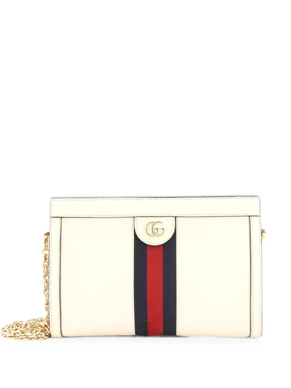Gucci Pre-Owned Ophidia Chain Shoulder Bag Leather Small crossbody bag - Bianco