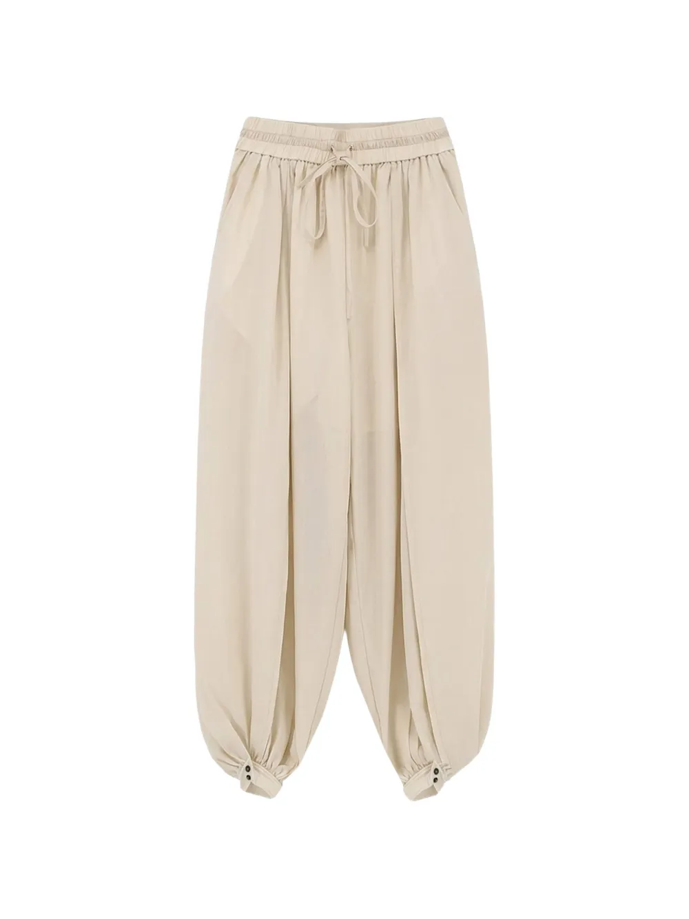 LAMRONS drawstring-waist pleated trousers - Toni neutri