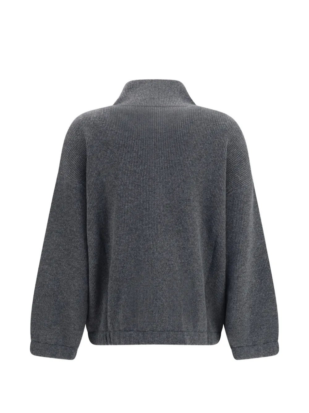 Brunello Cucinelli Kasjmier trui met rits Grijs