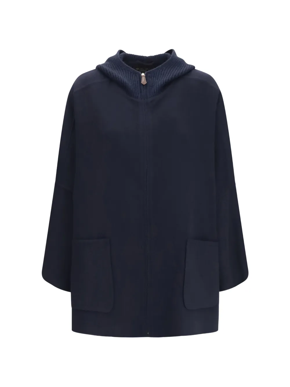 Loro Piana Farrel hooded cashmere cape - Blau