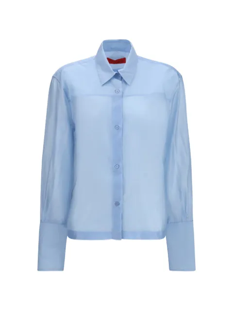 THELATEST Codie sheer button-down shirt