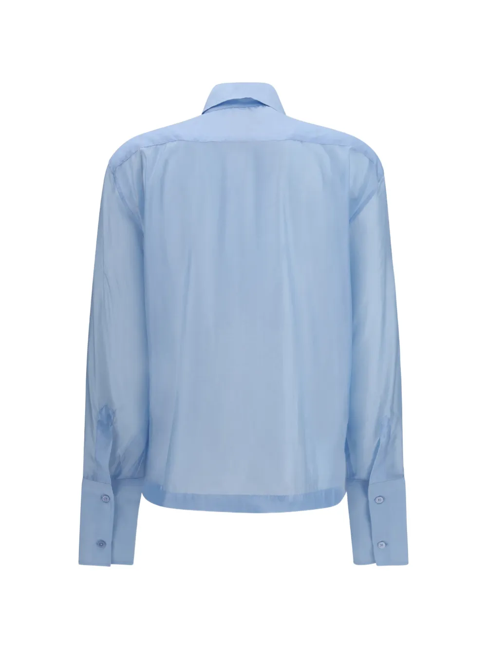 THELATEST Codie doorschijnende blouse met knoopsluiting Blauw