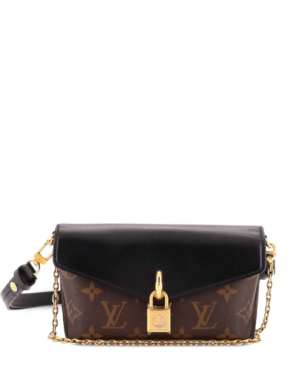Louis Vuitton Pre-Owned Padlock on Strap Umhängetasche aus Monogramm-Canvas - Schwarz