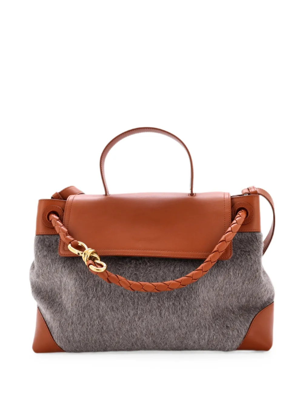 Bottega Veneta Pre-Owned Mittelgroße Ciao Ciao Satchel-Tasche mit Intrecciato-Detail - Grau