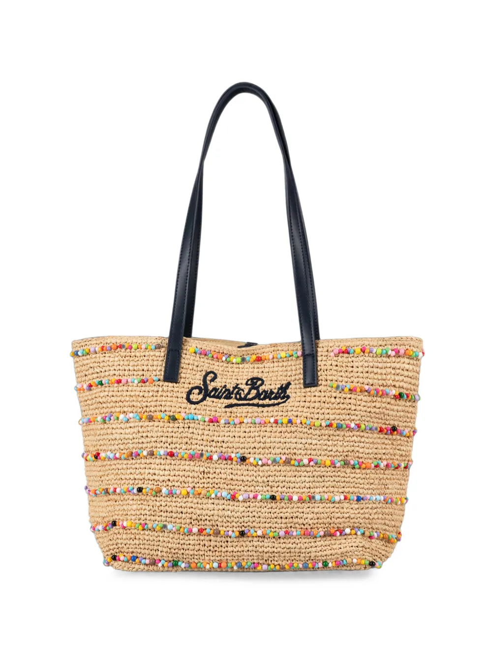 MC2 Saint Barth bead-embellished striped tote bag