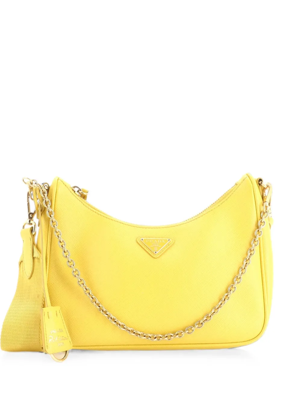Prada Pre-Owned Re-Edition 2005 Shoulder Bag Saffiano Leather Small crossbody bag - Yellow