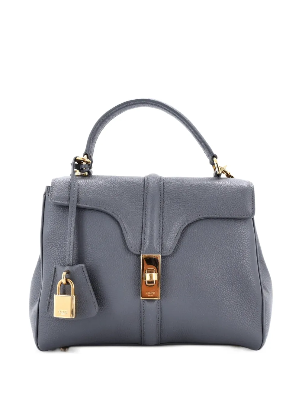 Celine Pre-Owned 16 Top Handle Bag Grained Calfskin Small satchel - Grey