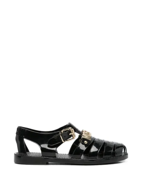 Moschino logo-lettering buckled sandals