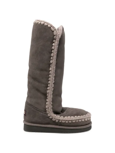 Mou Eskimo crochet-trim boots