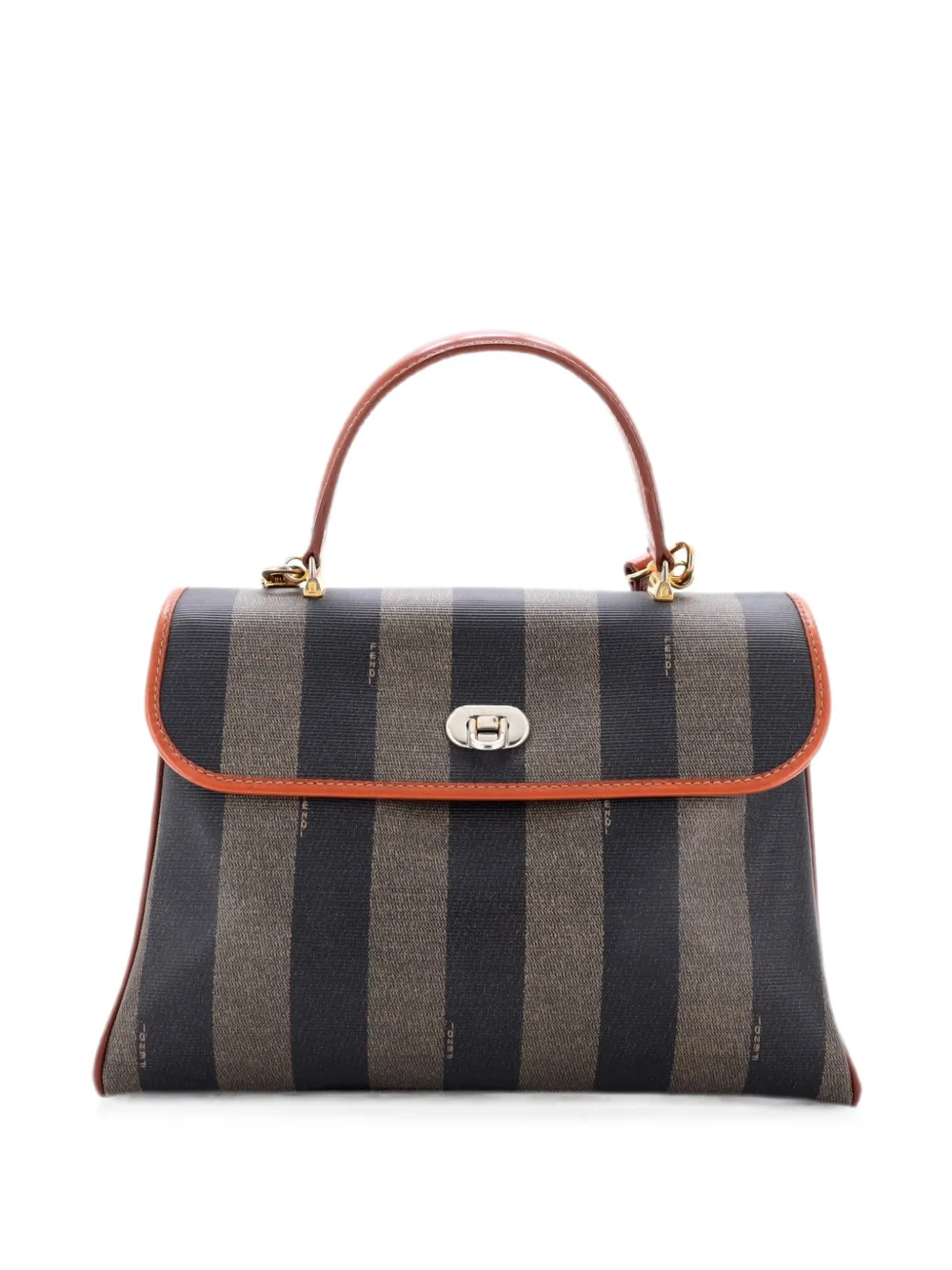 Fendi Pre-Owned Convertible Pequin Top Handle Coated Canvas with Leather Medium tote bag - Brown