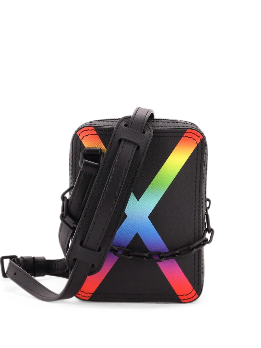 Louis Vuitton Pre-Owned Danube Messenger Bag Rainbow Taiga Leather crossbody bag - Black