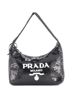 Prada Pre-Owned ビジューロゴ クラッチバッグ | ブラック | FARFETCH JP