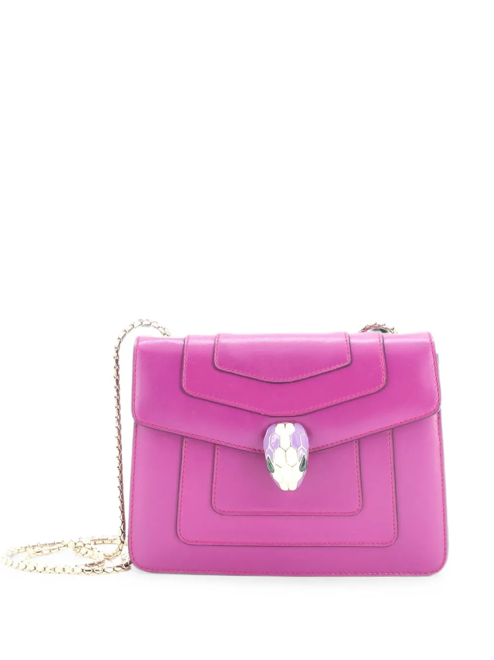 Bvlgari Pre-Owned Kleine Serpenti Forever Umhängetasche aus Leder - Violett
