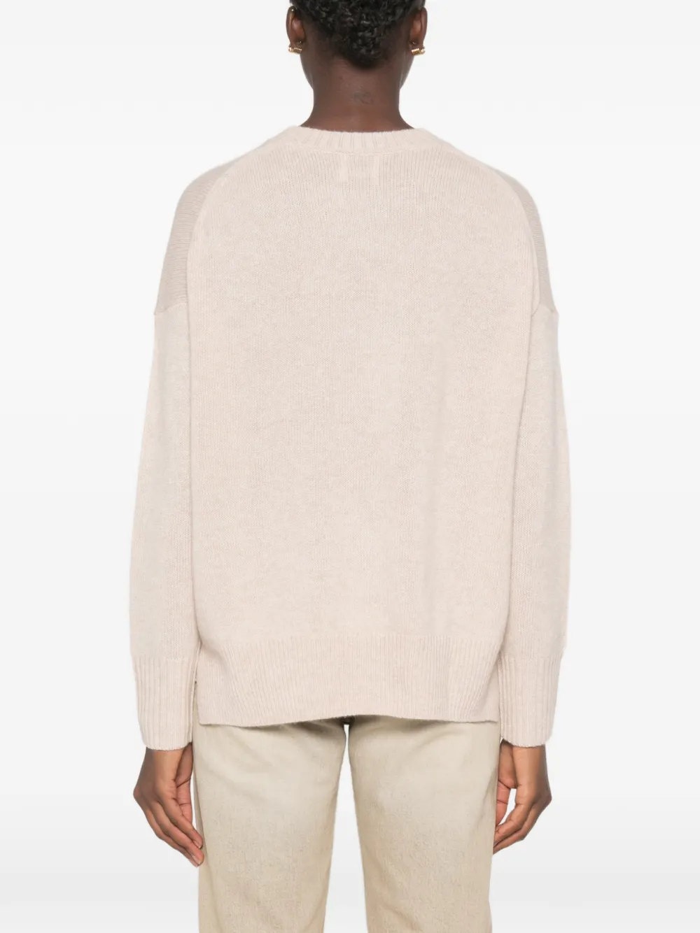 Allude Ribgebreide trui Beige