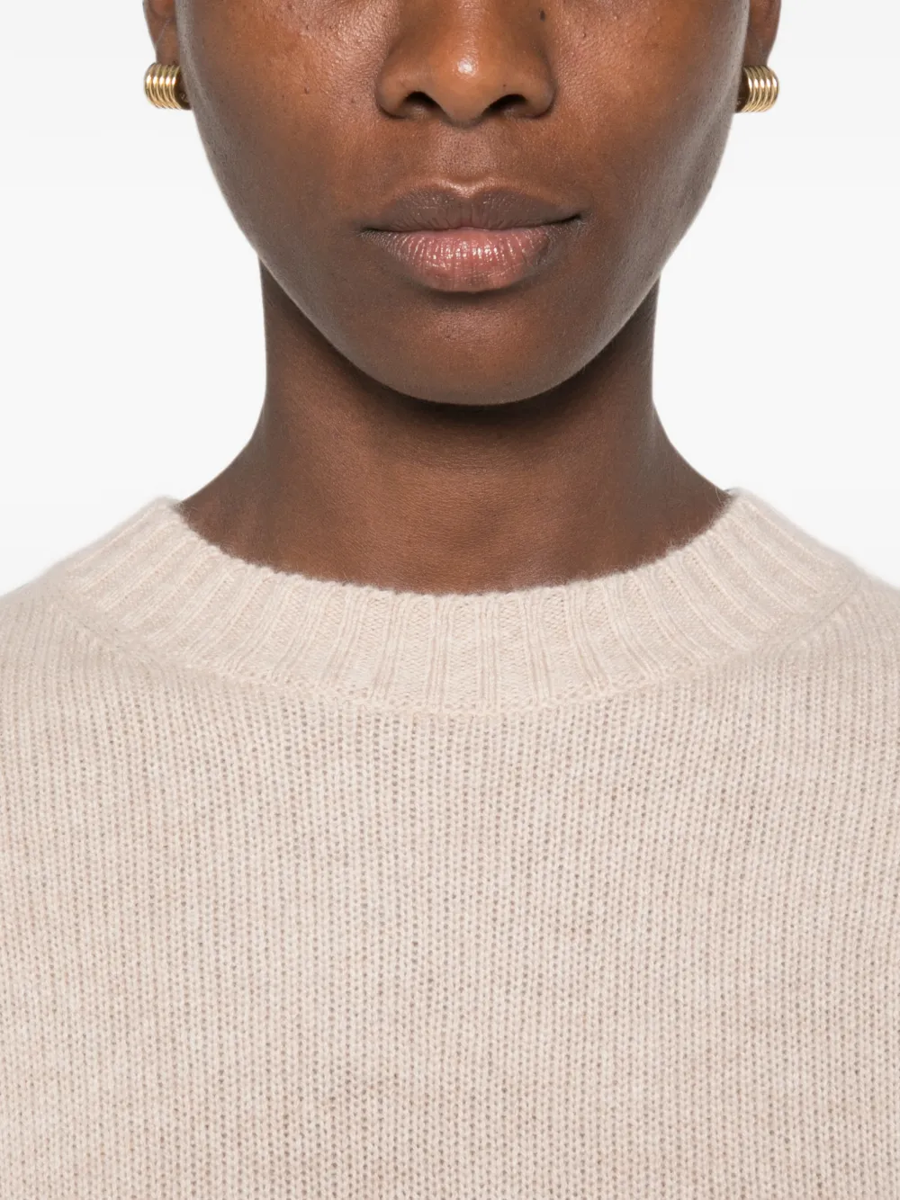 Allude Ribgebreide trui Beige