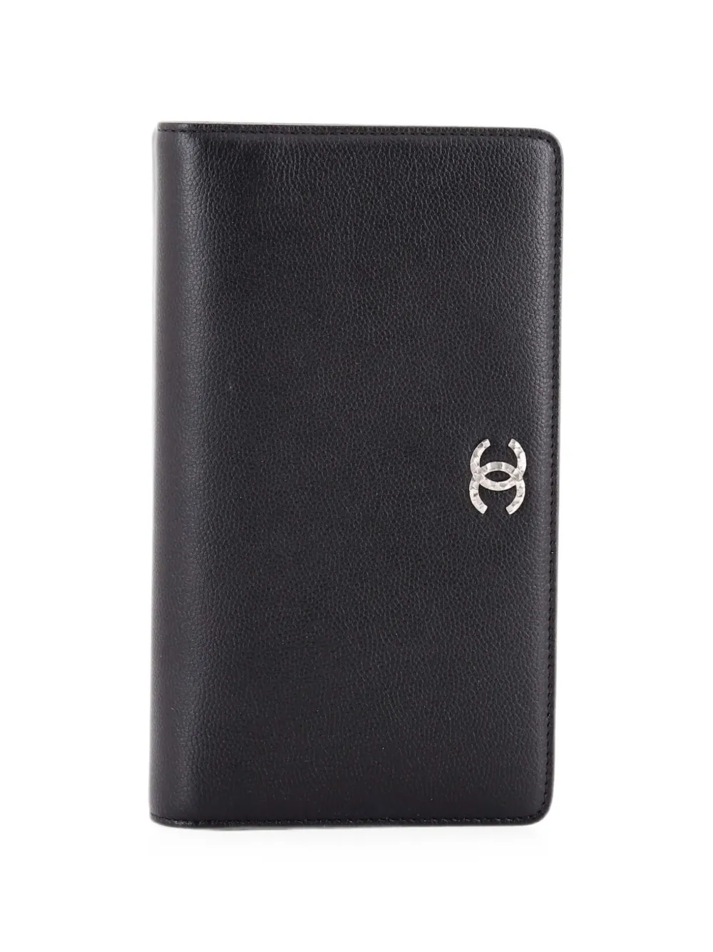 Pre-owned Chanel L-yen Wallet Caviar Long Small Wallets In 黑色
