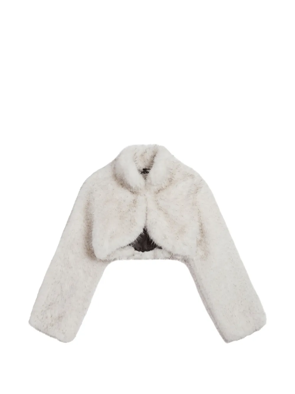 Apparis cropped faux-fur jacket Beige