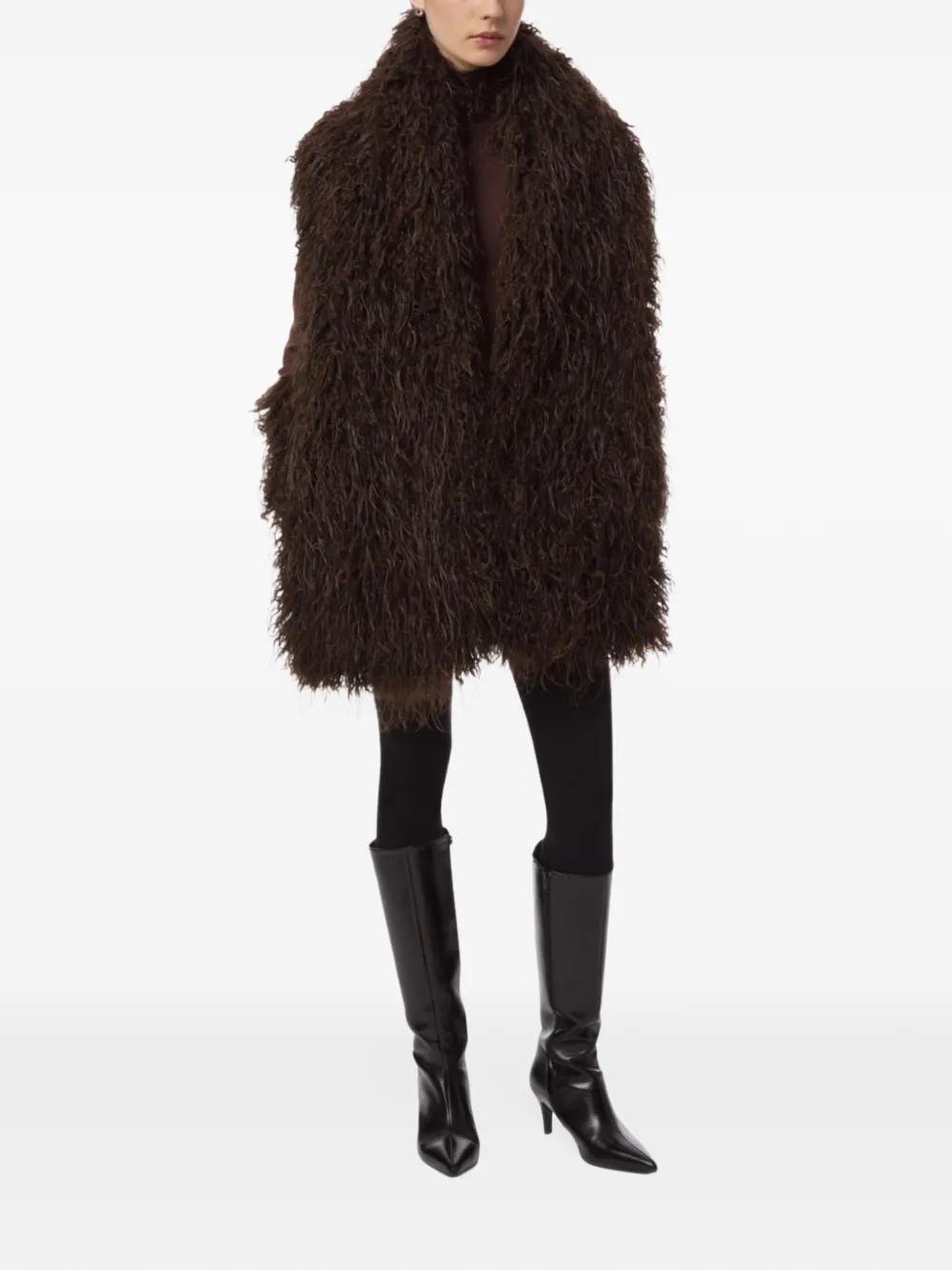 Apparis Dame faux-fur scarf - Marrone