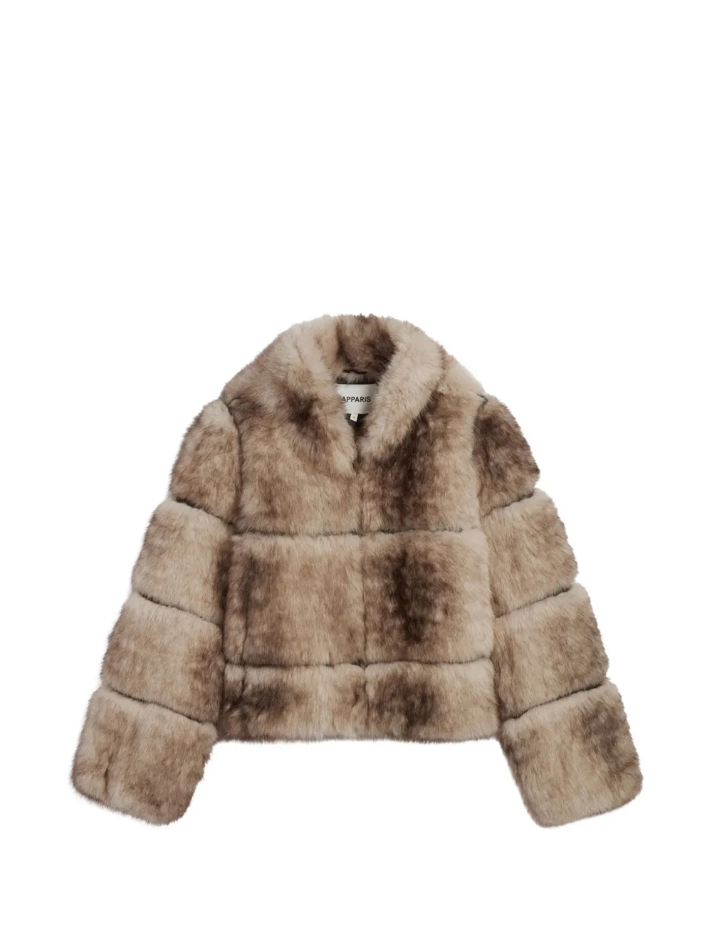 Apparis Sai faux-fur panelled coat Beige