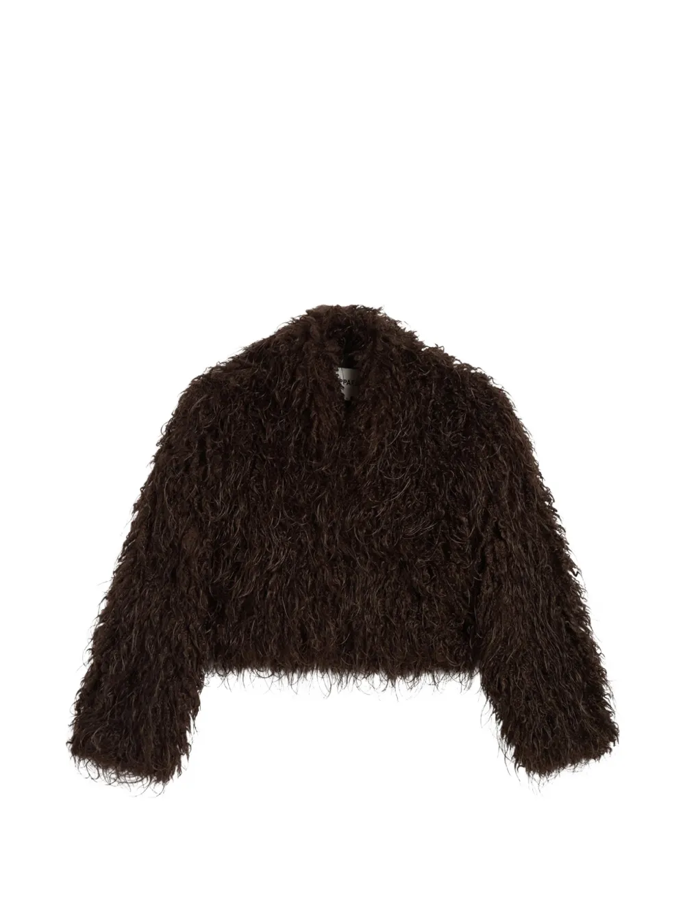 Apparis faux-fur cropped coat Bruin