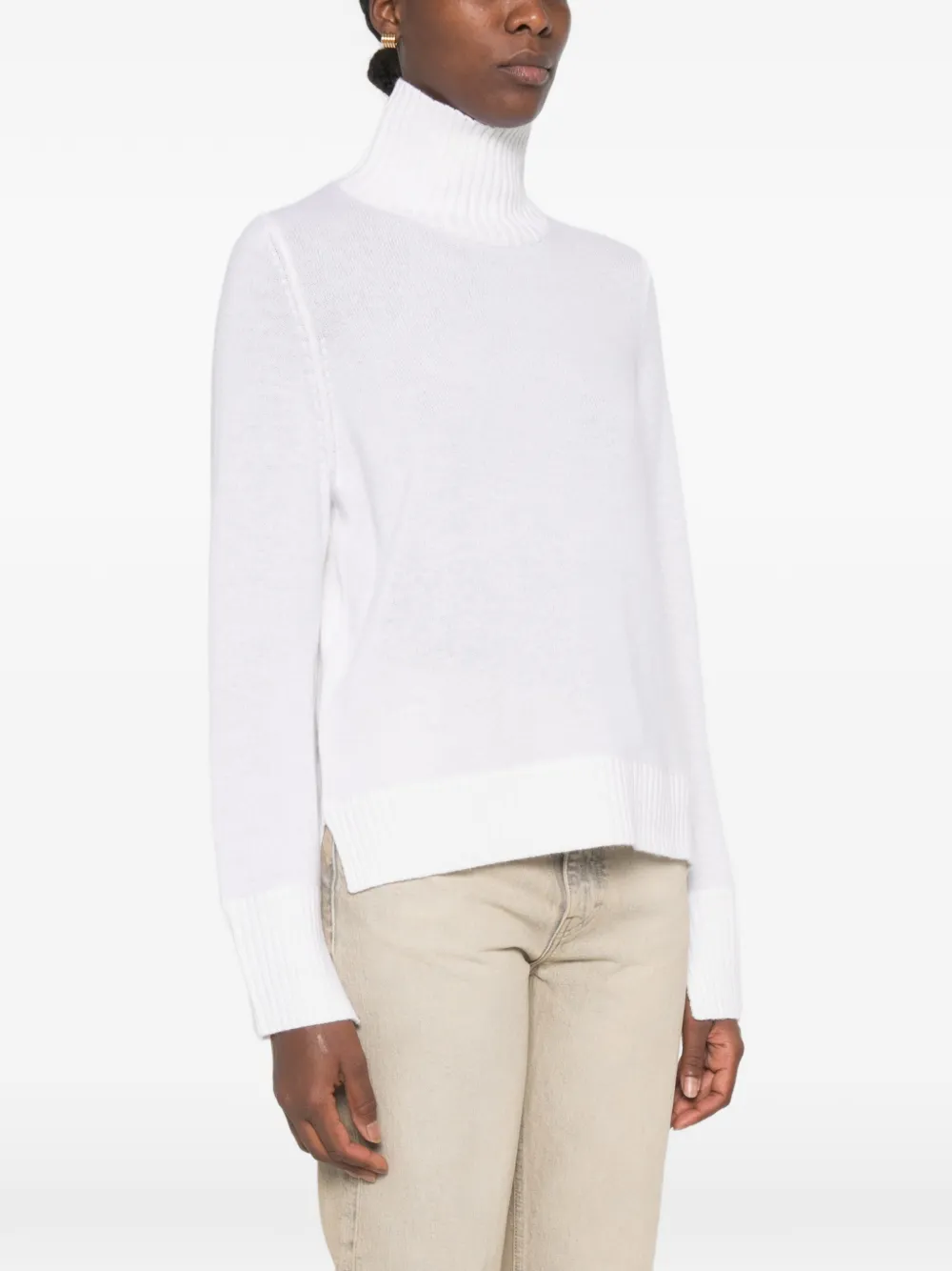 Allude Coltrui met geribbelde afwerking Wit