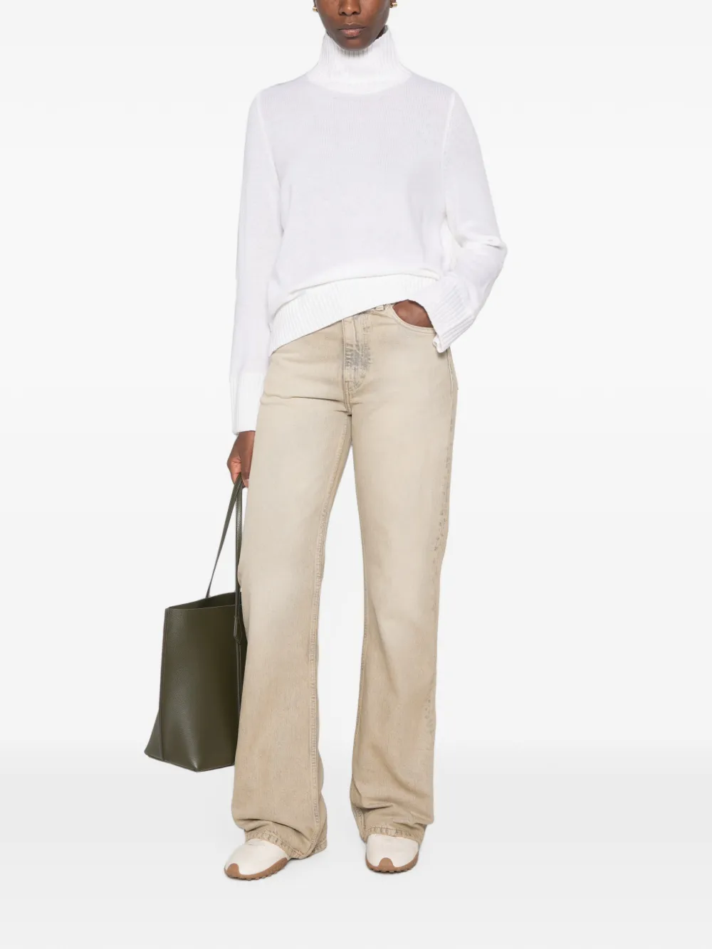 Allude Coltrui met geribbelde afwerking Wit