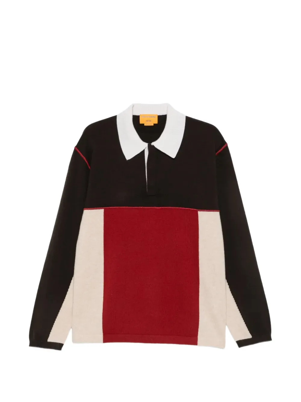 Guest In Residence Poloshirt met colourblocking Zwart