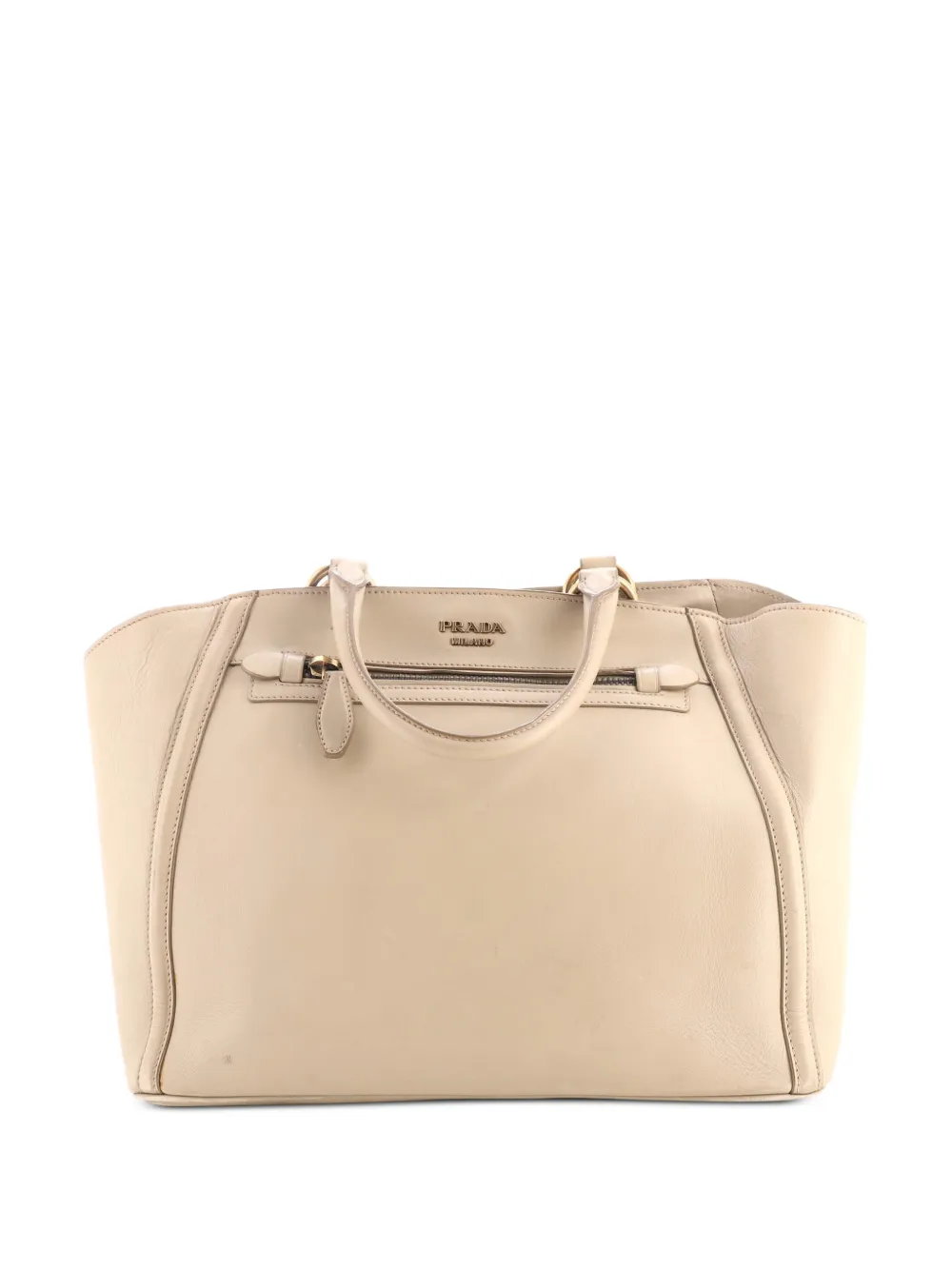 Prada Pre-Owned Große City Satchel-Tasche - Nude