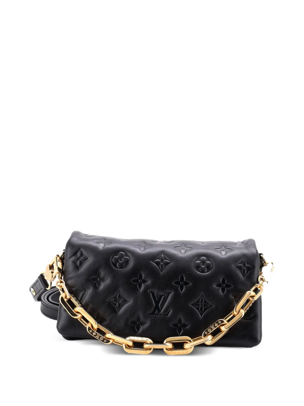 Louis Vuitton Pre-Owned Convertible Coussin Pochette Monogram Embossed Lambskin shoulder bag - Nero