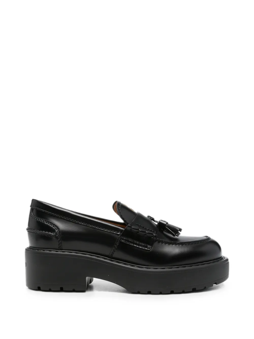 Miu Miu tassel-detail chunky-sole loafers - Nero