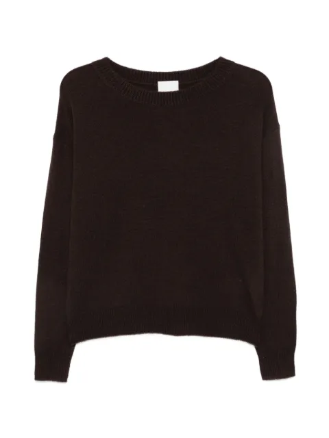 Allude long-sleeve ribbed-trim sweater