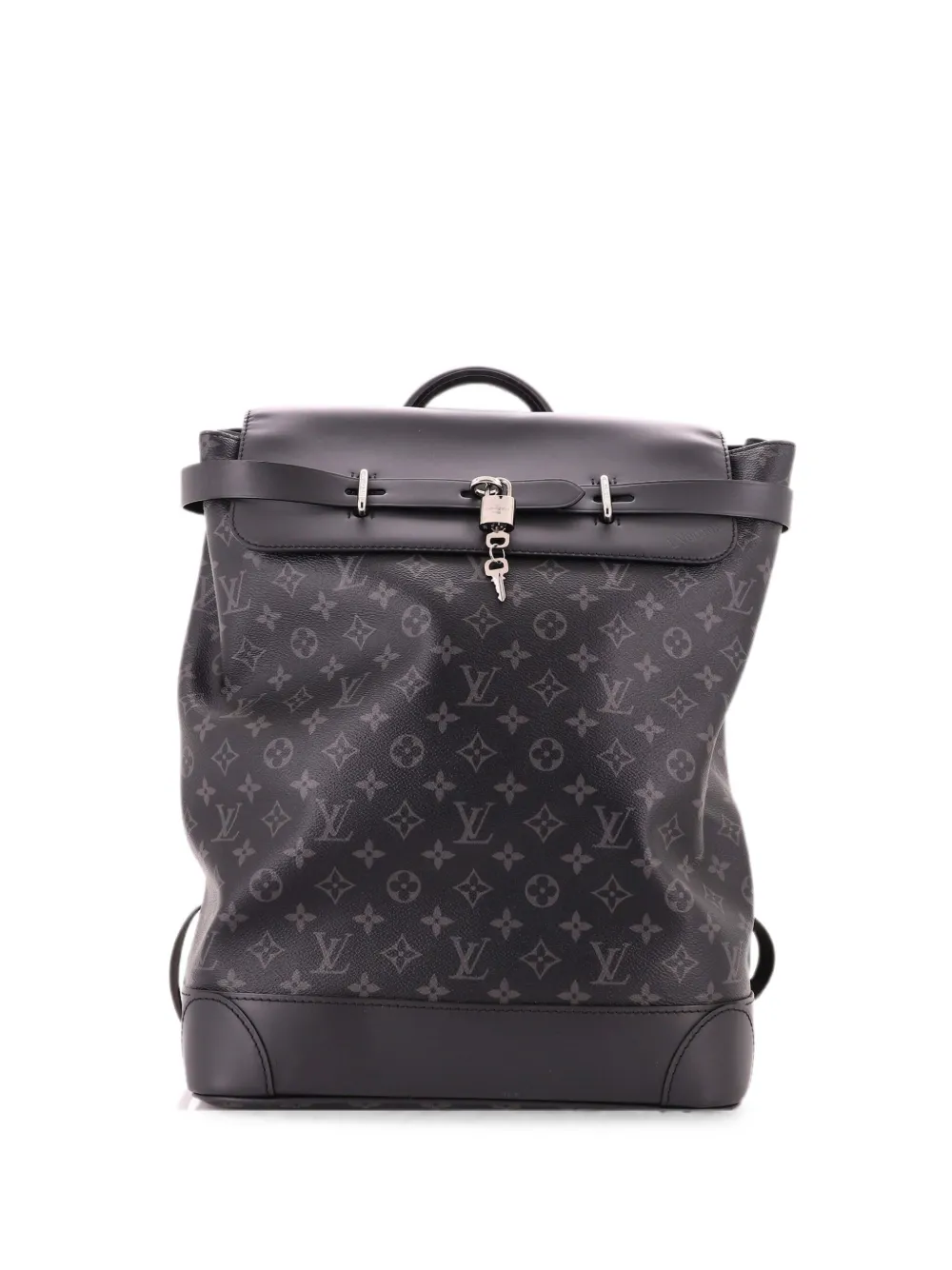 Pre-owned Louis Vuitton Steamer Monogram Eclipse Canvas Backpack In Black