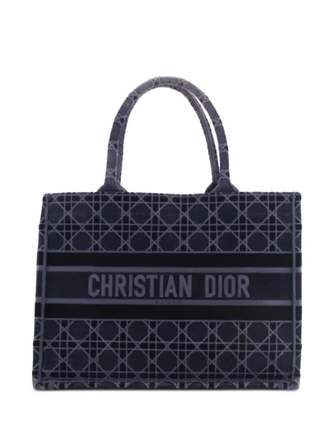 Christian Dior Pre-Owned Book Cannage Embroidered Velvet Medium tote bag