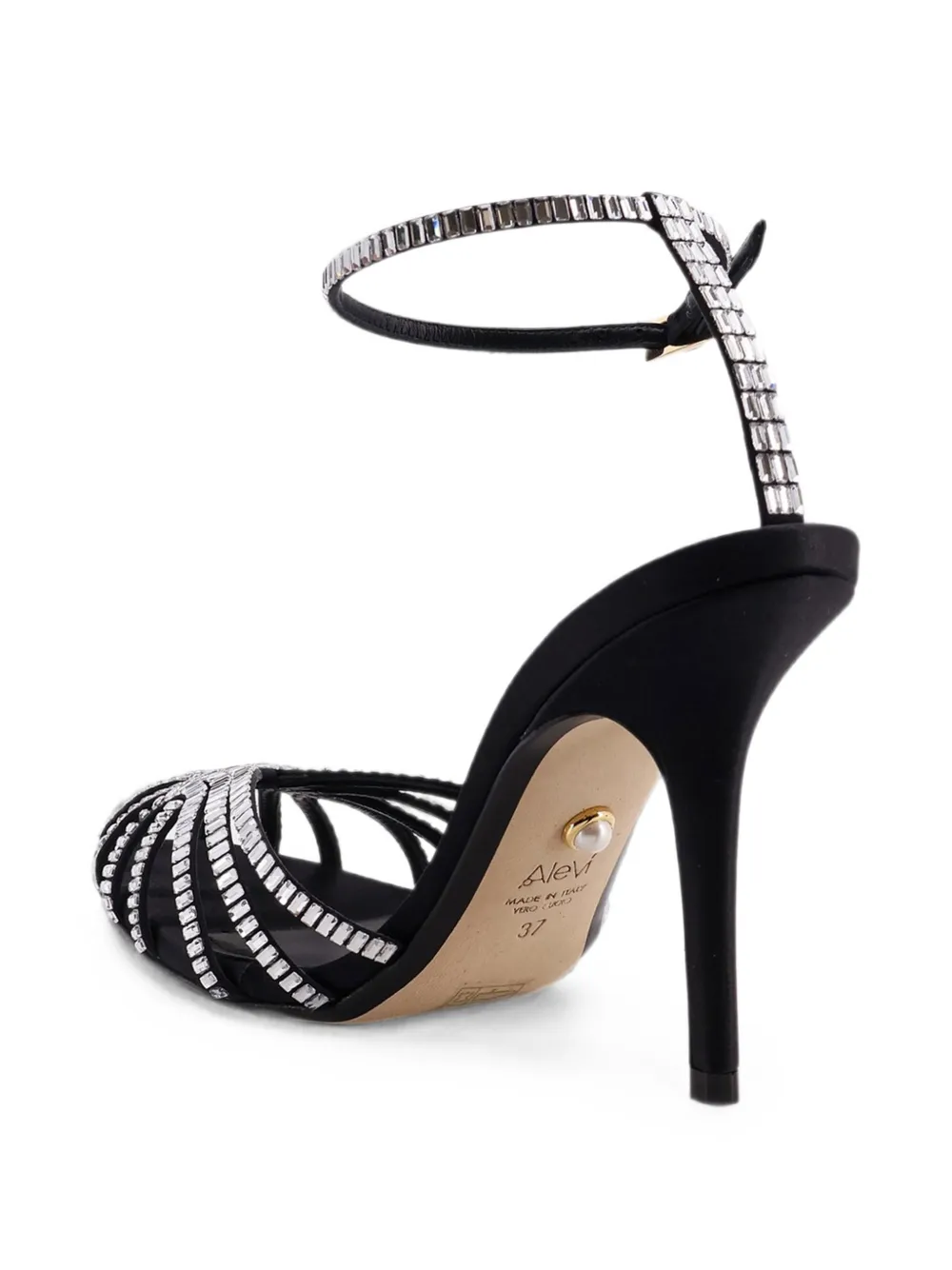 Alevì Penelope crystal-embellished sandals Zwart