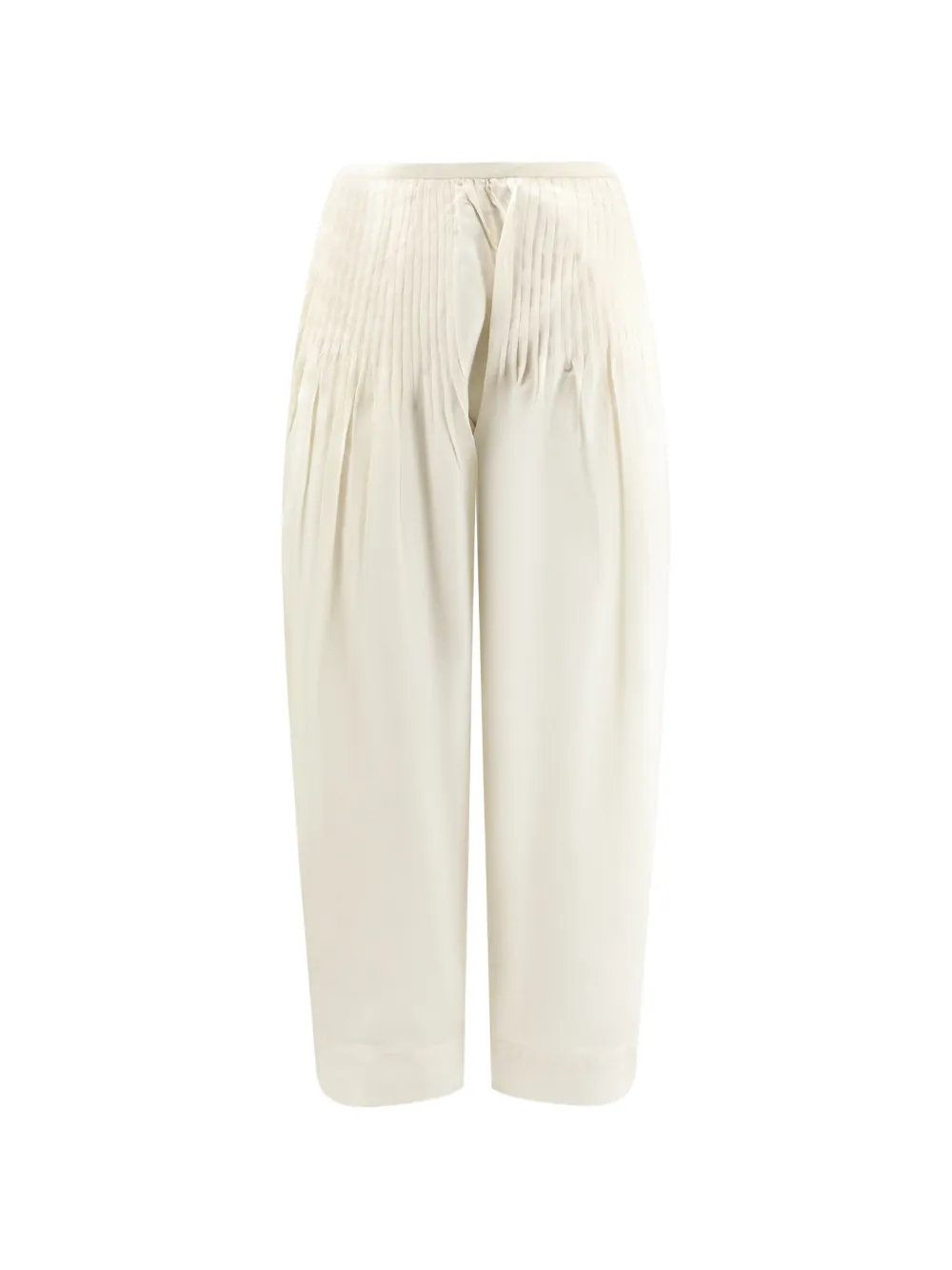 LAMRONS pleated wide-leg trousers - Nude