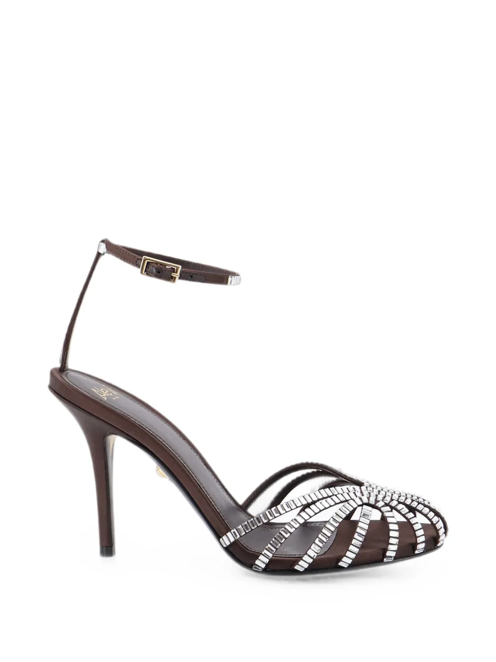 Alevì Penelope crystal-embellished sandals Bruin