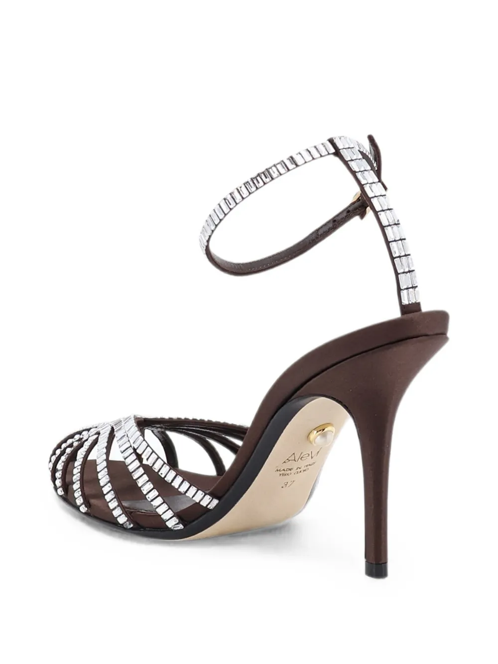 Alevì Penelope crystal-embellished sandals Bruin