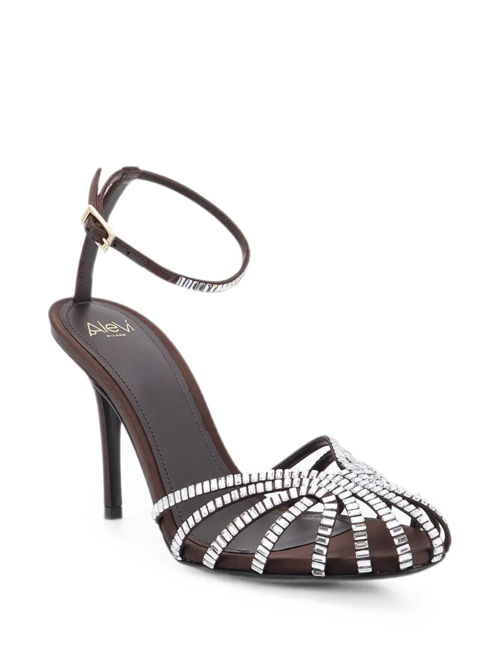 Alevì Penelope crystal-embellished sandals Bruin
