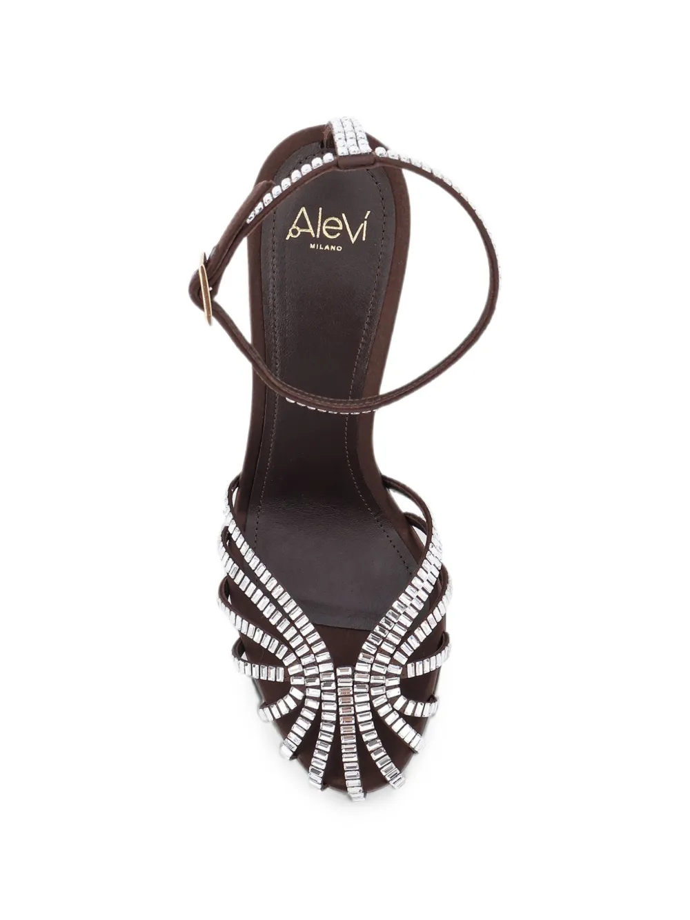 Alevì Penelope crystal-embellished sandals Bruin