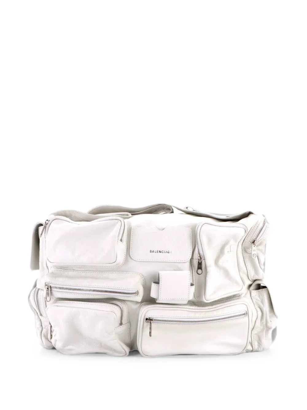 Balenciaga Pre-Owned Superbusy Sling Bag Leather Large shoulder bag - Bianco
