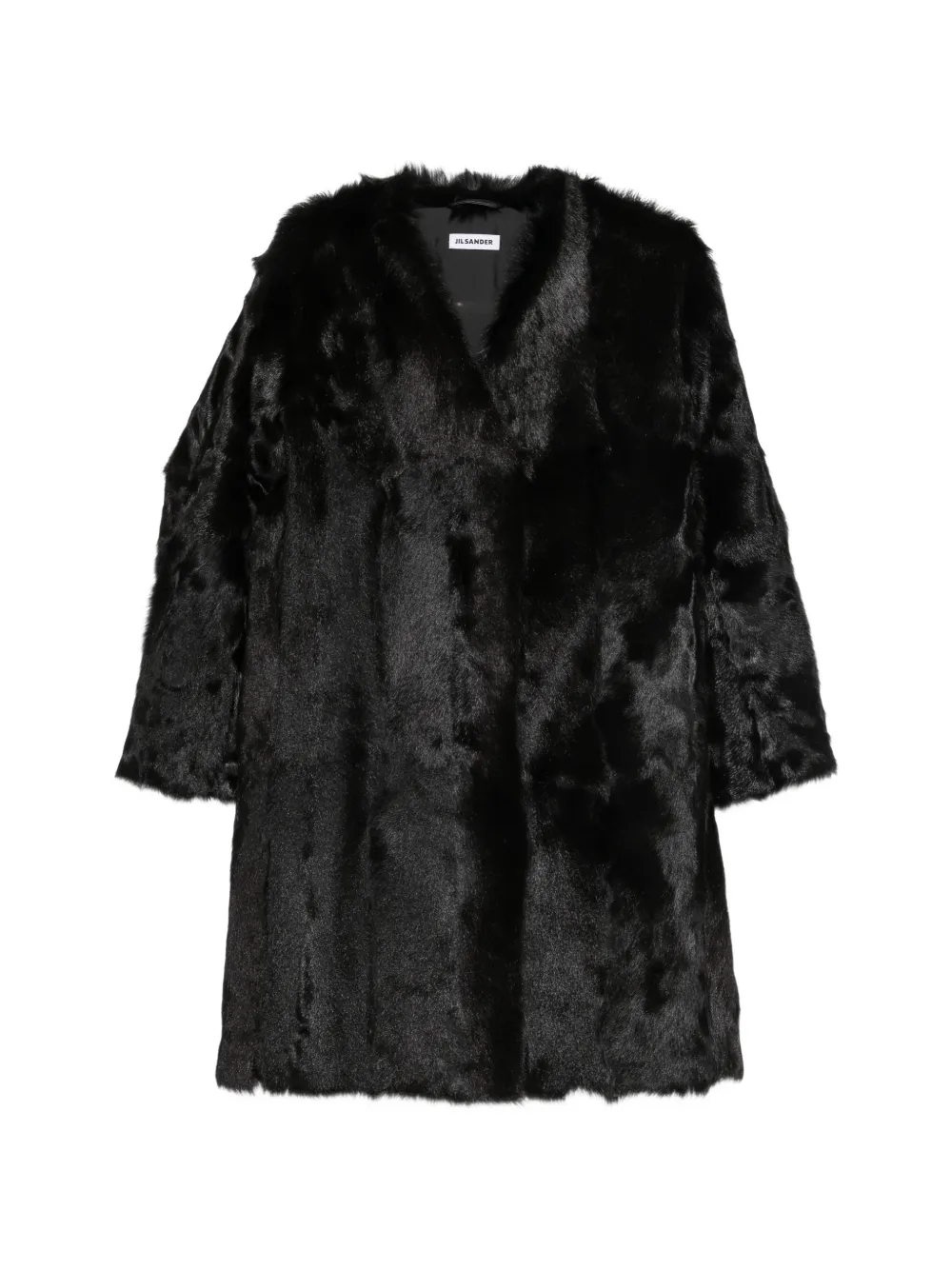 Jil Sander V-neck coat Zwart