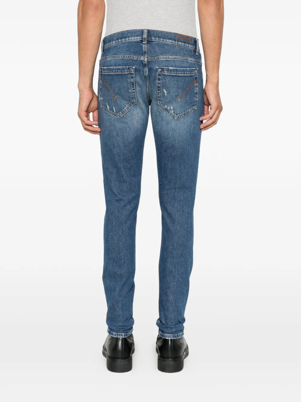 DONDUP distressed slim-fit jeans Blauw